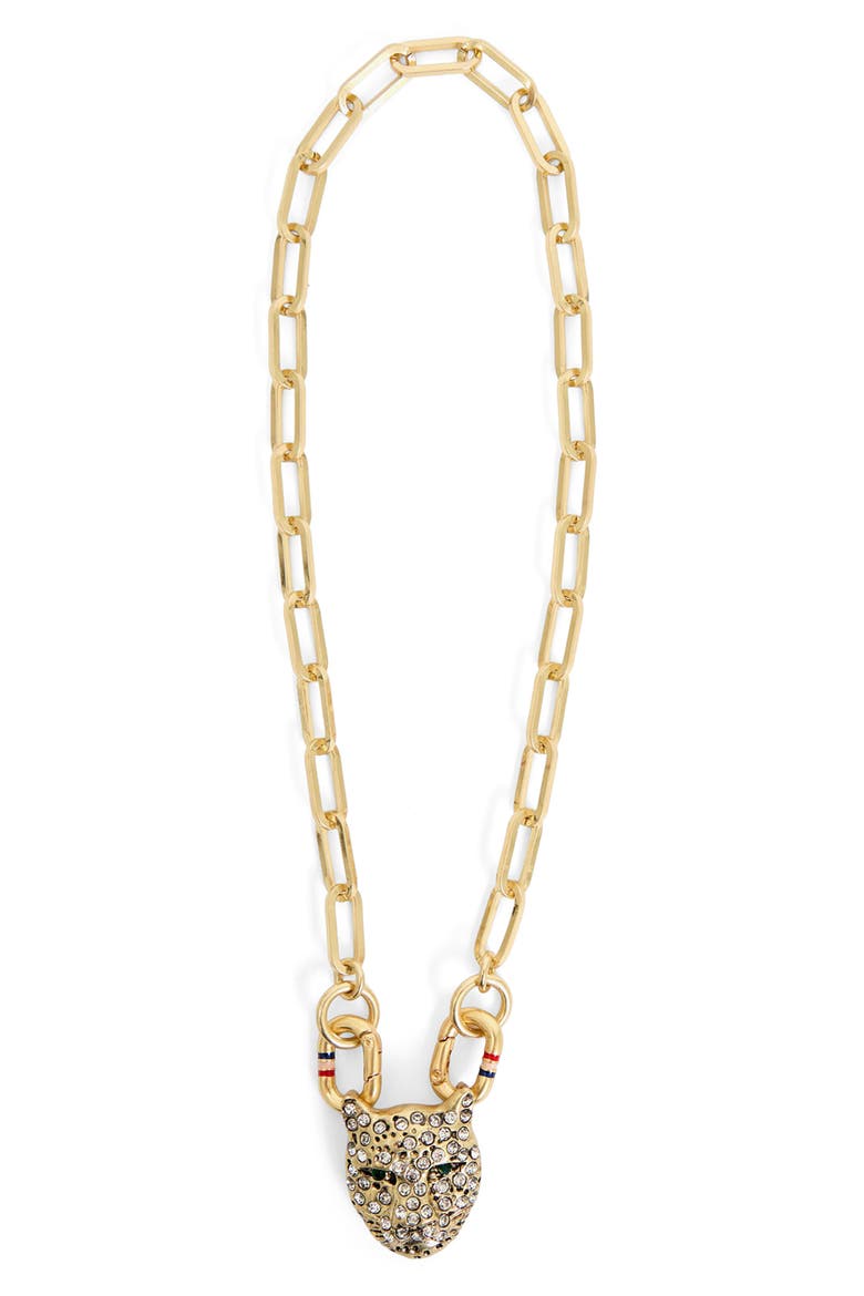 Le Leopard Pendant Necklace, Main, color, VINTAGE GOLD