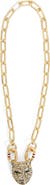 Clare V. Le Leopard Pendant Necklace