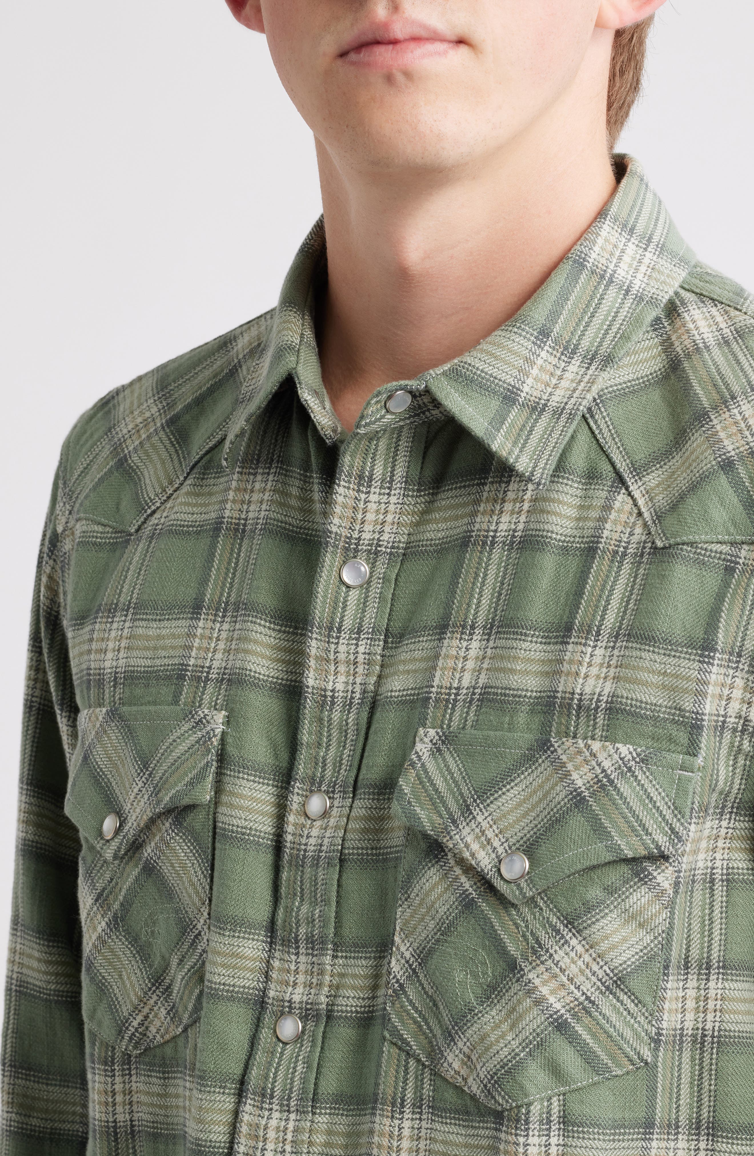 Huston Classic Fit Plaid Western Snap-Up Shirt - image 4