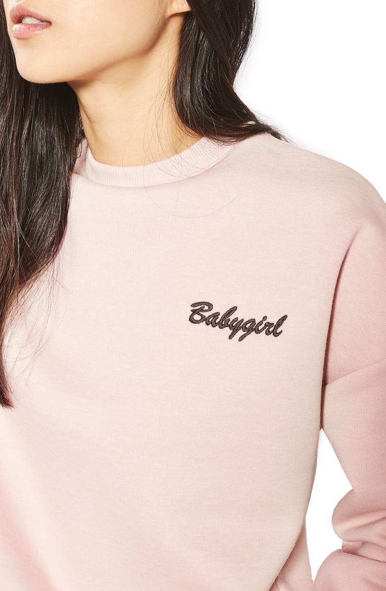 Topshop by Tee & Cake Babygirl Sweatshirt, Alternate, color, 