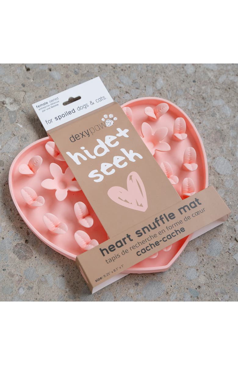 Dexypaws Enrichment Snuffle Mat Textured Dog Feeding Pad, Alternate, color, Pink