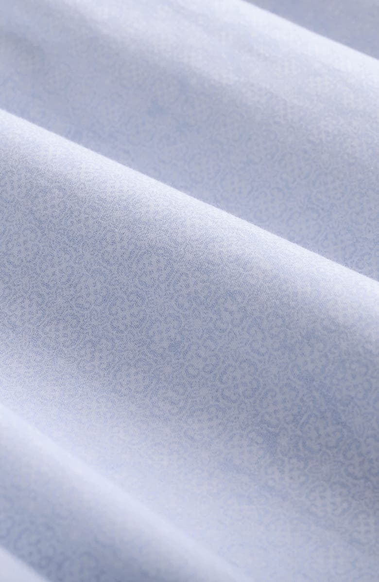 Bugatchi Axel Shaped Fit Filigree Print Cotton Button-Up Shirt, Alternate, color, Ice