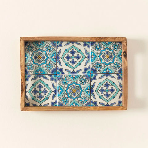 Sea & Sky Tunisian Tile Tray by Kamsah
