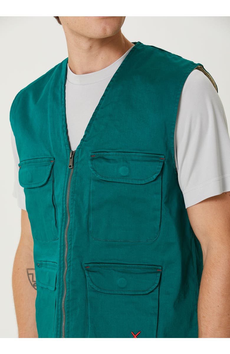 PCFG Cotton Woven Track Vest Men, Alternate, color, Green