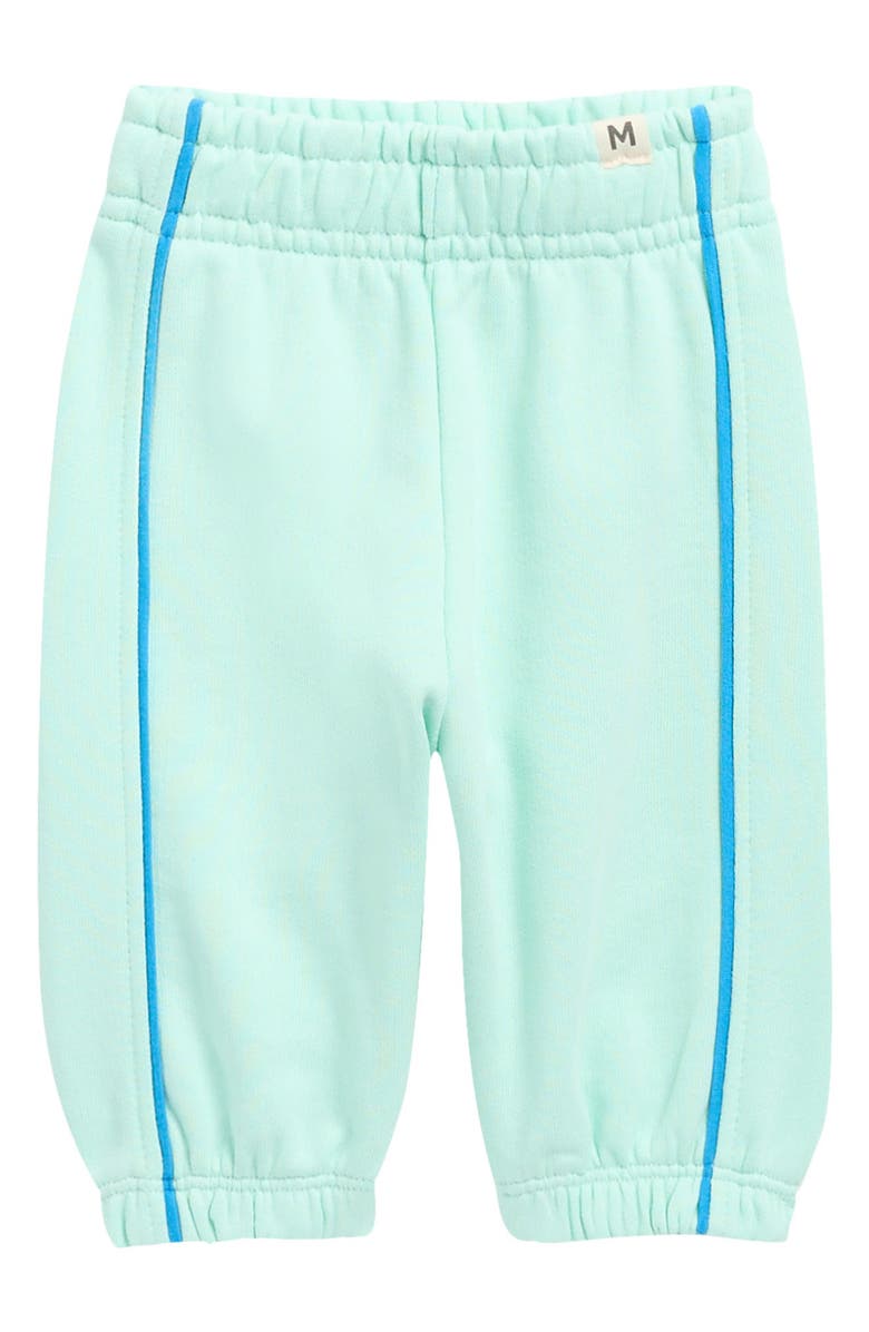 Mini Rodini Piping Trim Joggers, Main, color, Blue Green