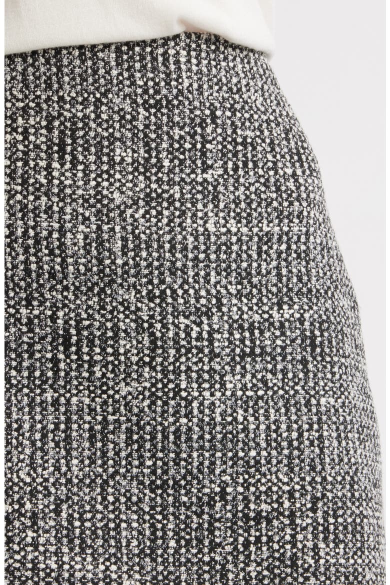 High Waist Tweed Miniskirt, Alternate, color, BLACK MULTI