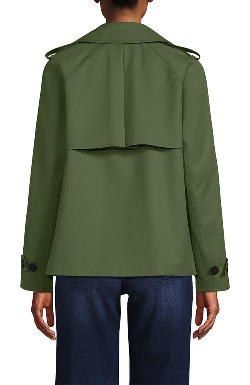Lands' End Trench Rain Jacket In Vintage Pine Green