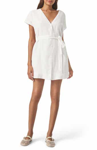 Splendid Melanie Belted Linen Minidress