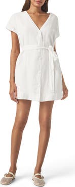 Splendid Melanie Belted Linen Minidress
