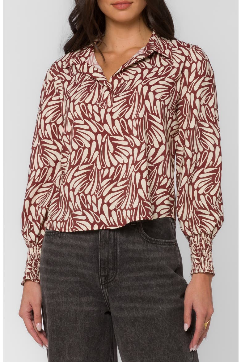 Kat Popover Top, Main, color, BORDEAUX