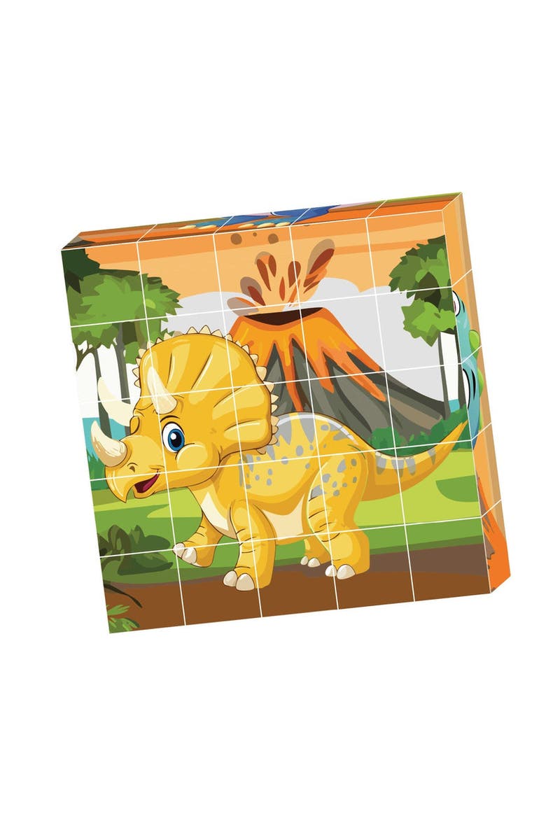 CONTIXO 25 Pcs Magnetic Dinosaur Puzzle Blocks, Alternate, color, Multi Color