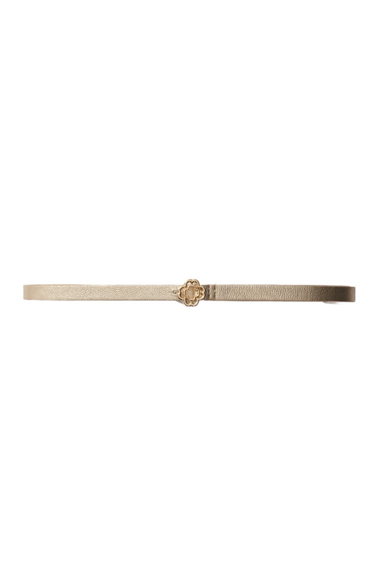 maje Slim belt with Clover buckle, Main, color, Light Gold
