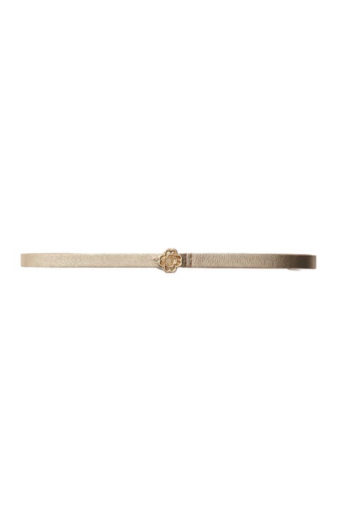 Slim belt with Clover buckle