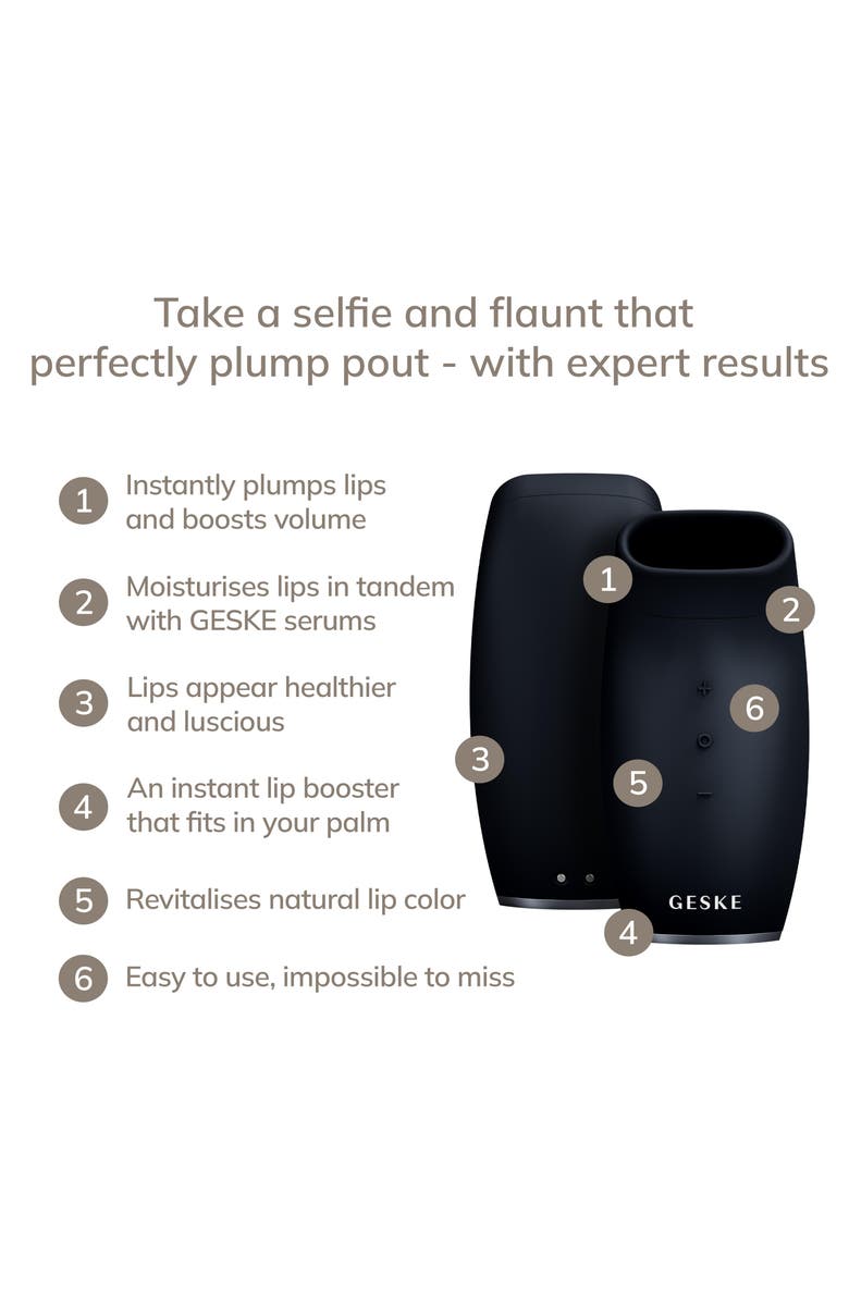 GESKE SmartAppGuided Lip Volumizer & Booster | 6 in 1, Alternate, color, Black