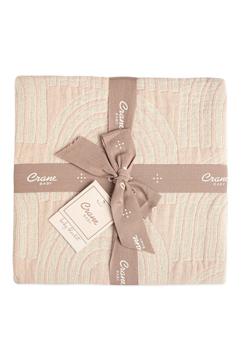 Jacquard Cotton Blanket, Alternate, color, PINK