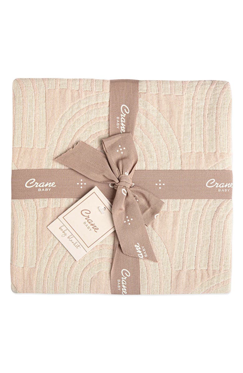 CRANE BABY Jacquard Cotton Blanket, Alternate, color, Pink