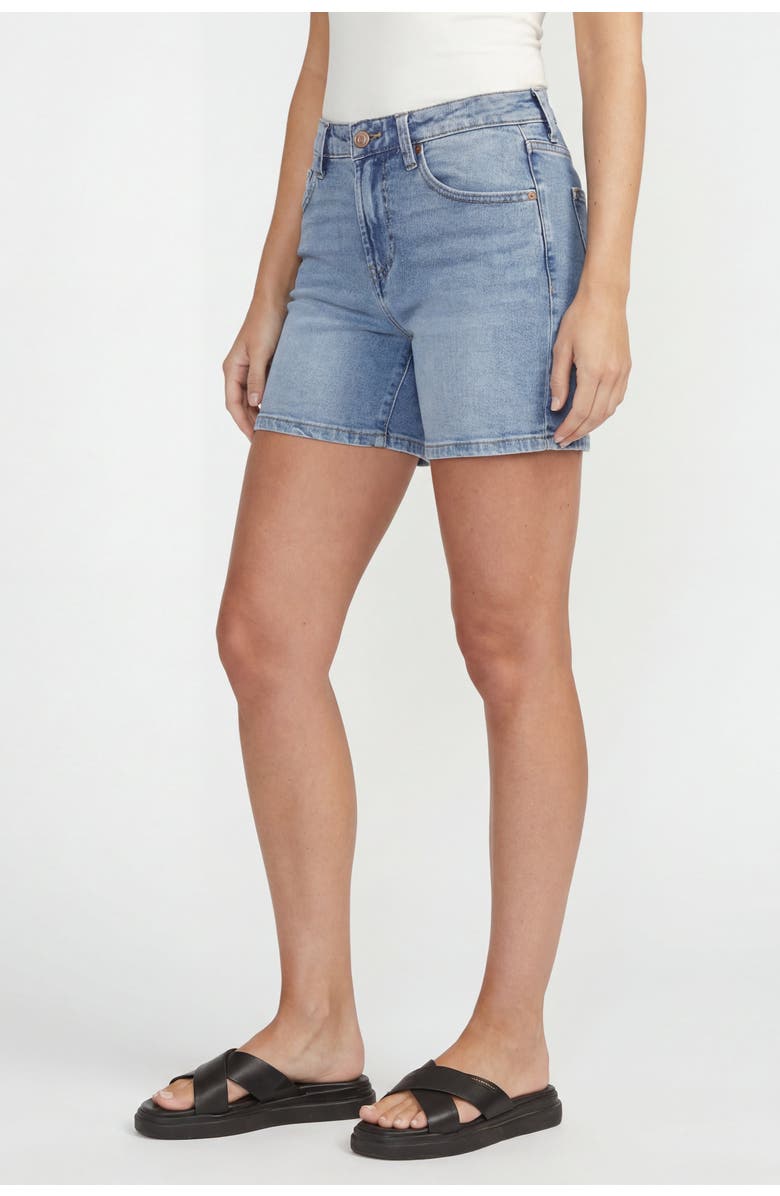 Solomon & Sage Women's Mid-Rise Stretch Denim Shorts, Alternate, color, Light Blue Wash