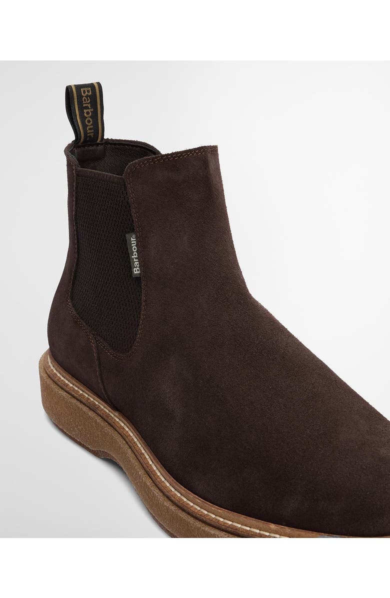 Barbour Tinstone Lugged Chelsea Boot, Alternate, color, Chocolate Suede