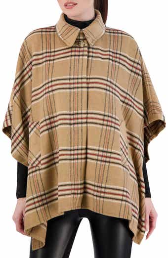Ookie & Lala Plaid Brushed Knit Cape