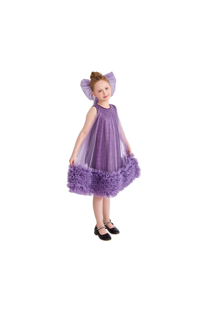 Tulleen Serenata Glitter Tulle Dress, Alternate, color, Purple