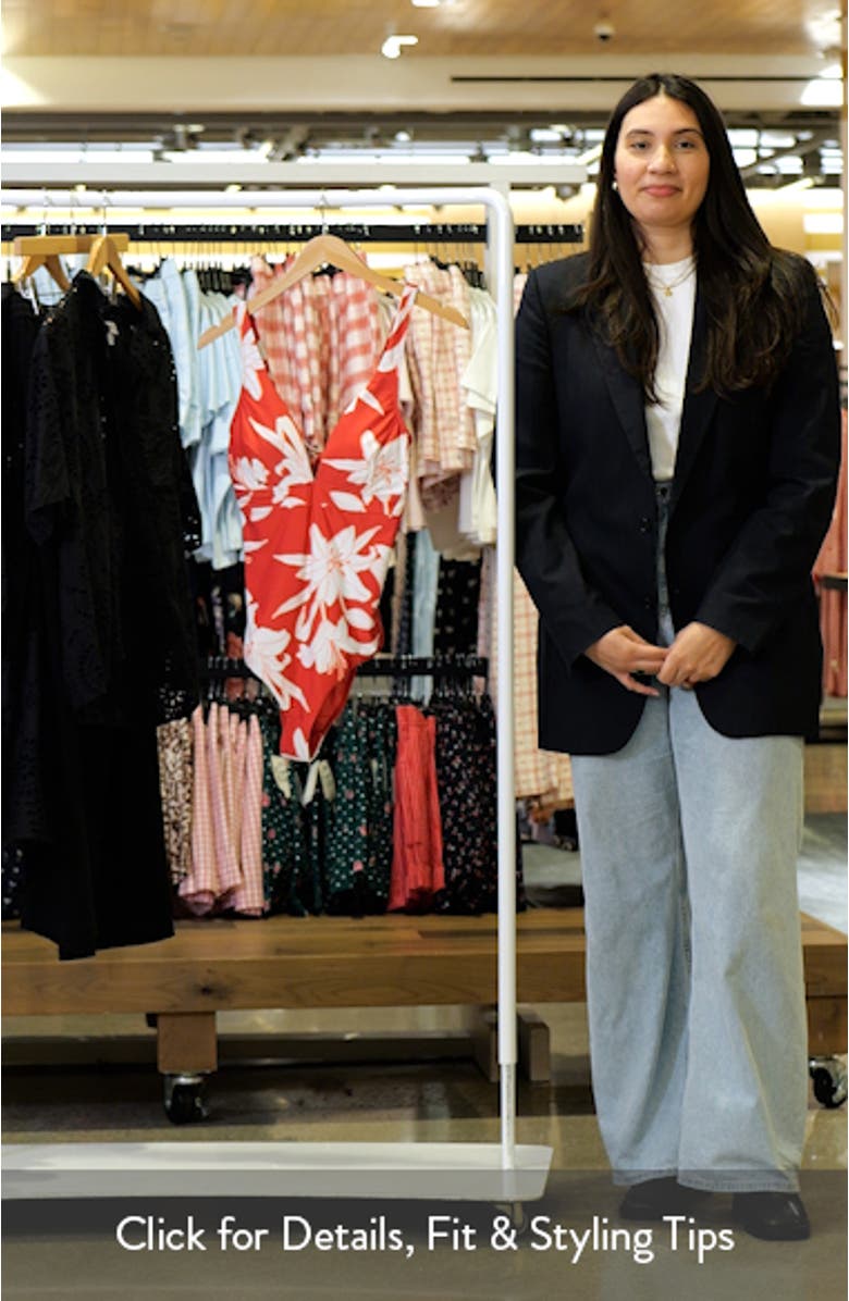 Veridian Longline Tie Back One-Piece Swimsuit, sales video thumbnail