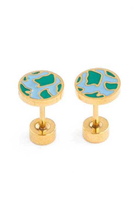Earth Stud Earrings