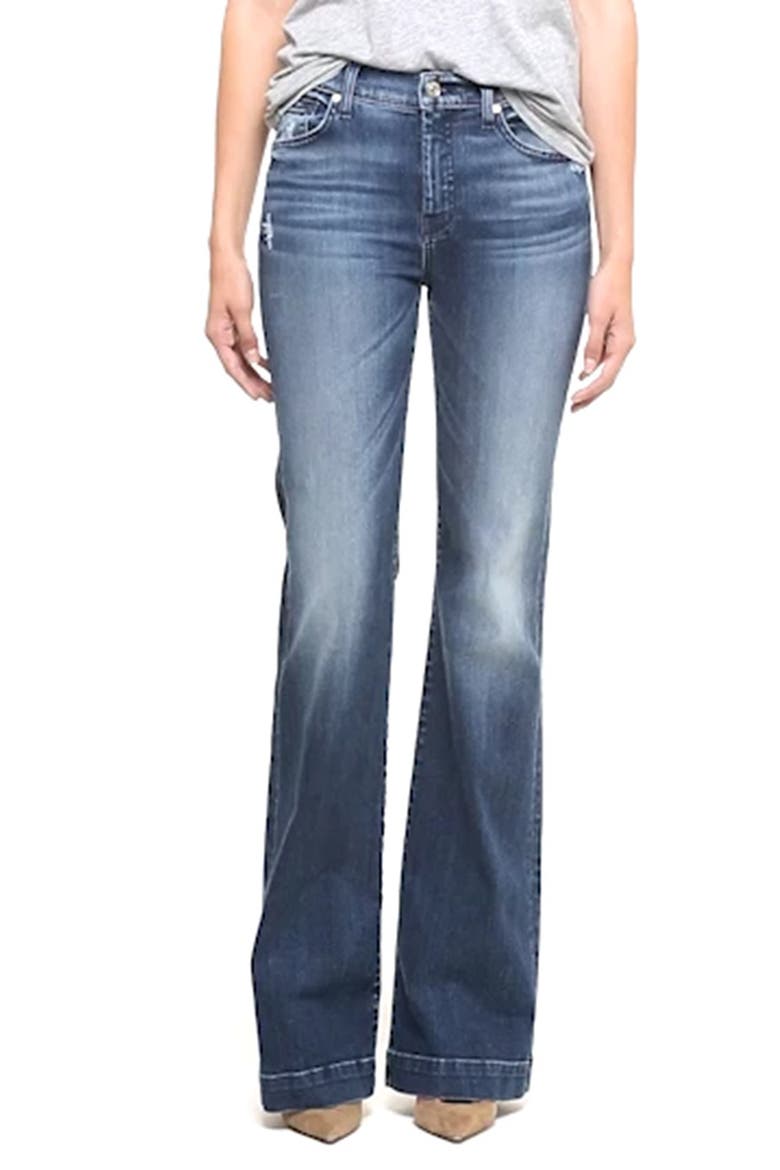 7 For All Mankind® b(air) Tailorless Dojo Wide Leg Jeans, Alternate, color, LAKE BLUE
