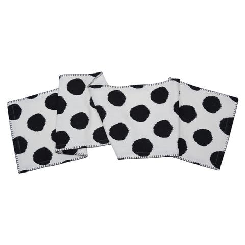Dot Onyx Black Polka Dot Dining Table Runner