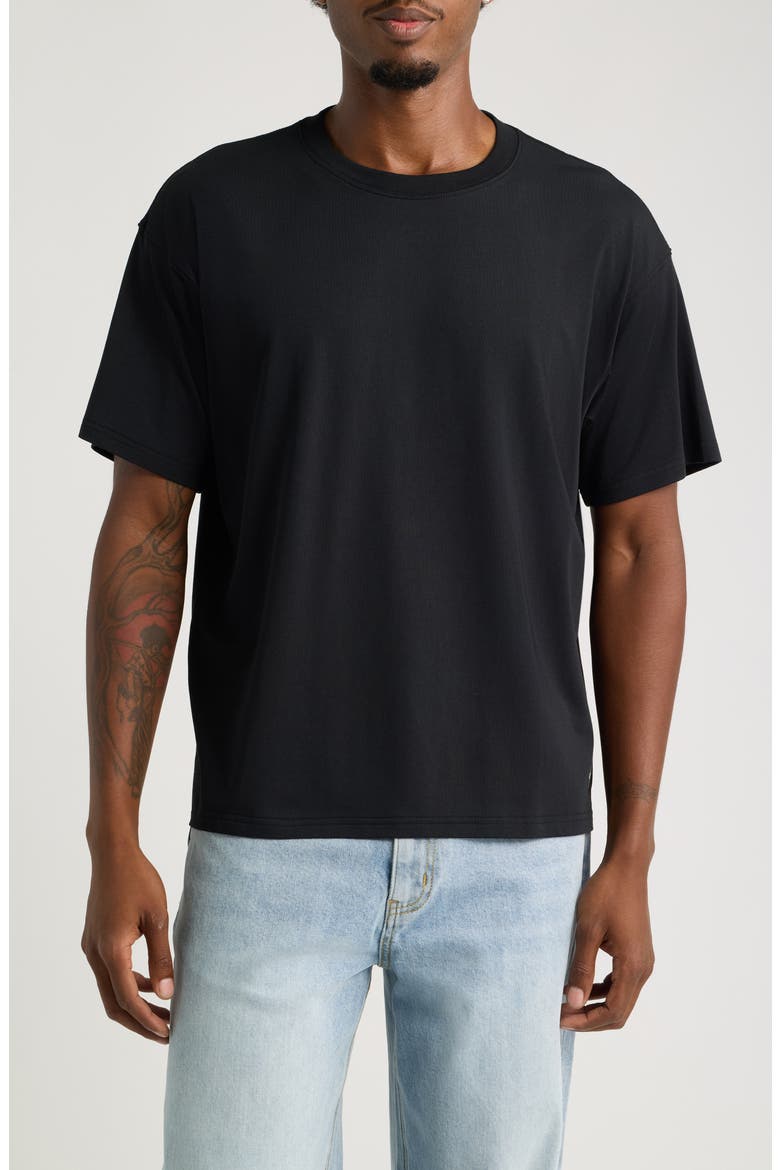 Base Cotton T-Shirt, Main, color, BLACK
