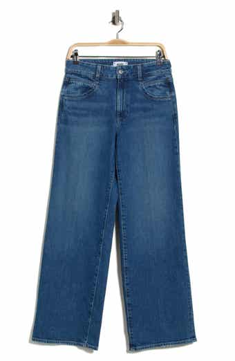 Sasha Seamed Pockets High Waist Wide Leg Jeans