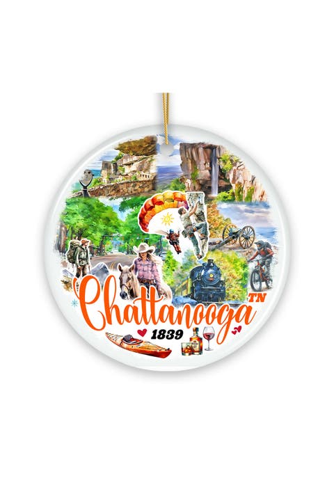 Chattanooga Mountain Town Scenic Ornament - Version 1