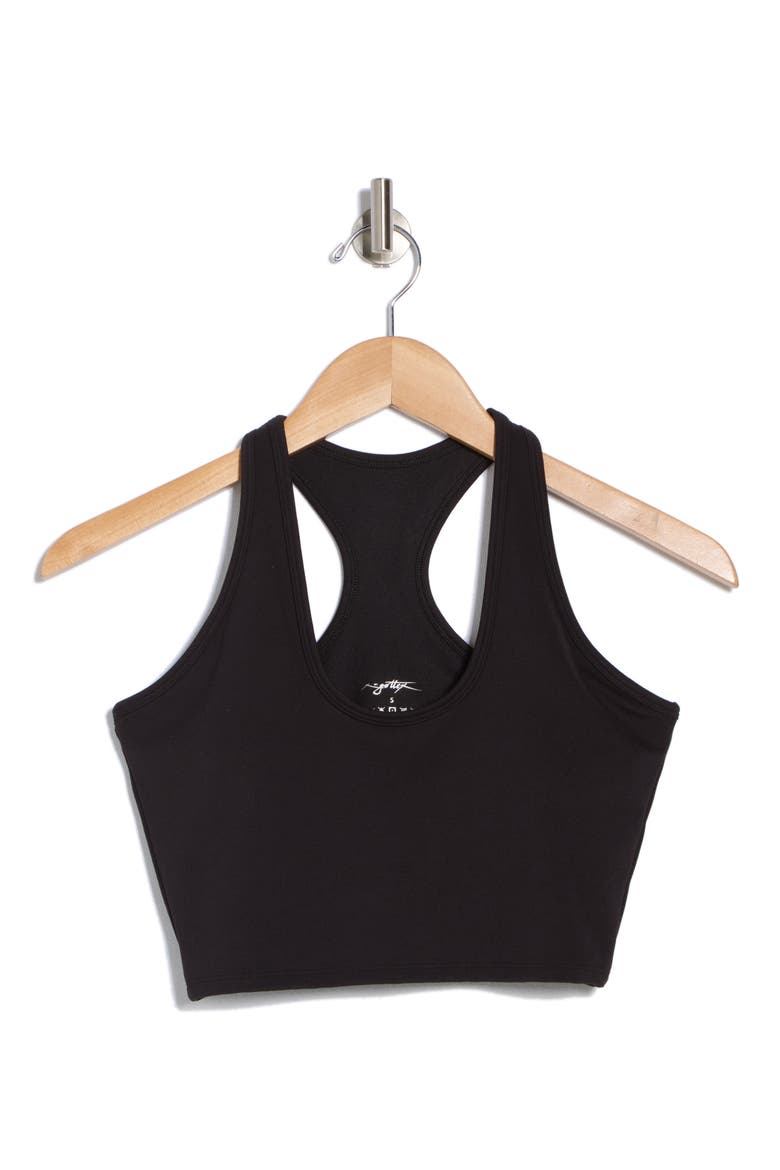 Medium Impact Racerback Sports Bra, Alternate, color, BLACK
