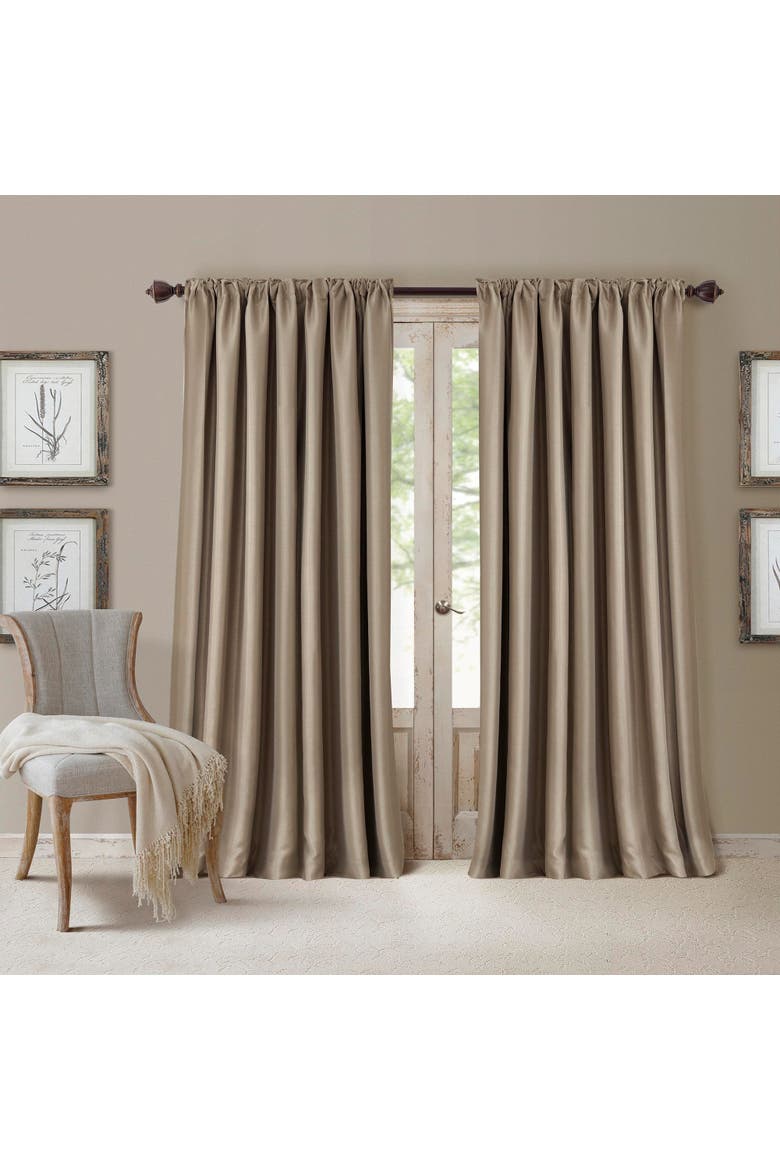 All Seasons Blackout Window Curtain, Main, color, Taupe