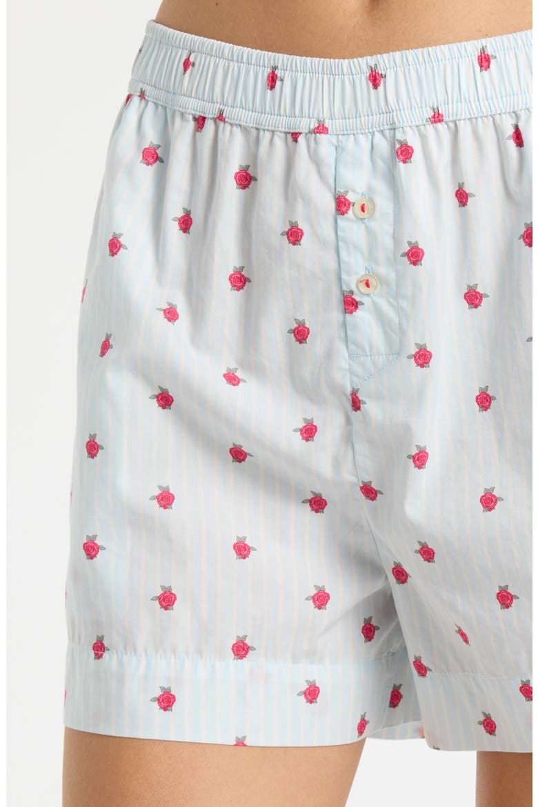 Oversize Boyfriend Boxer Shorts, Alternate, color, BLUE ROSE PINSTRIPE