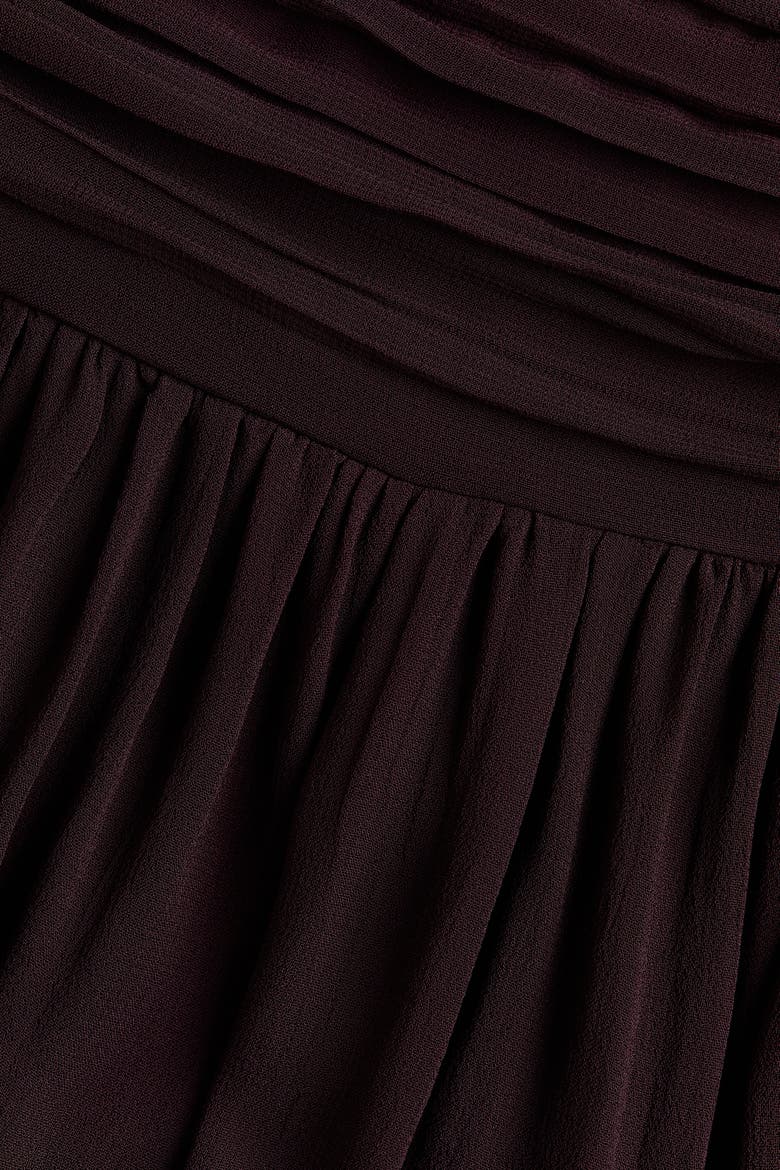 Tiered Viscose Skirt, Alternate, color, Burgundy