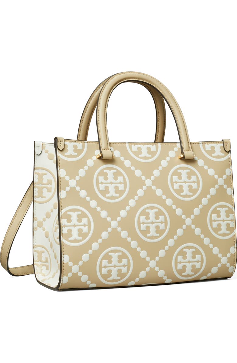 Tory Burch T Monogram Contrast Embossed Tote, Alternate, color, Beige