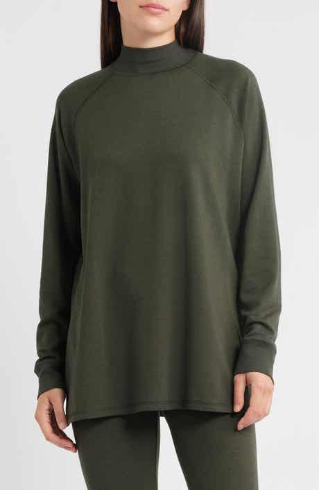 Eileen Fisher Mock Neck Long Sleeve Terry Shirt