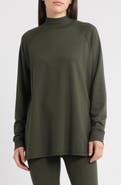 Eileen Fisher Mock Neck Long Sleeve Terry Shirt