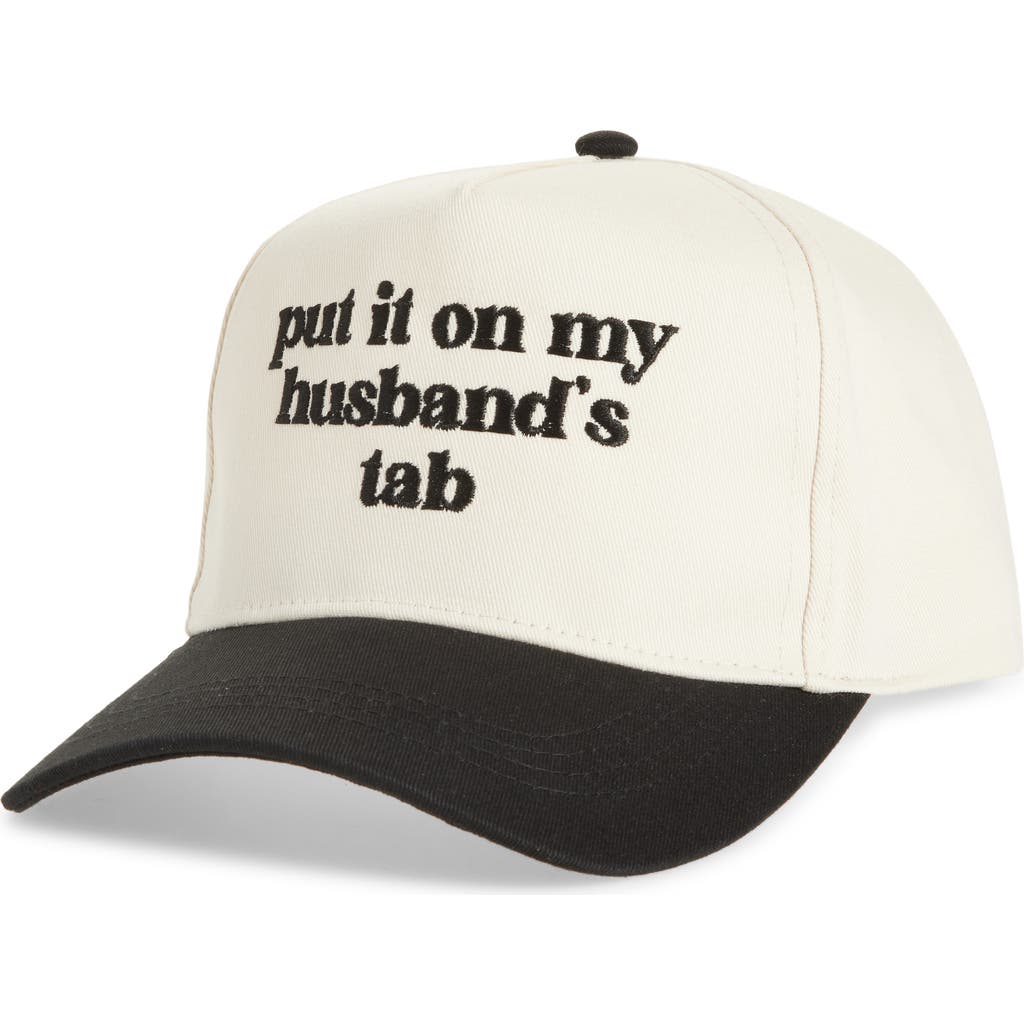 David & Young Put It On Husband's Tab Cotton Baseball Cap In Neutral