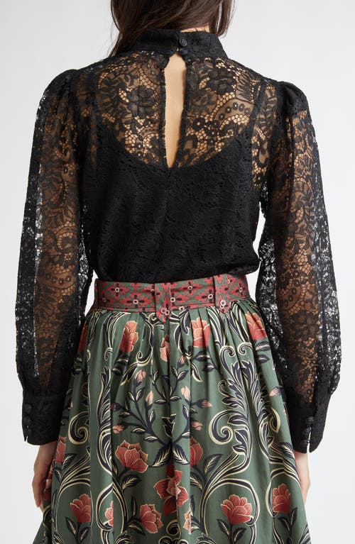 FARM RIO FARM RIO LONG SLEEVE LACE SHIRT
