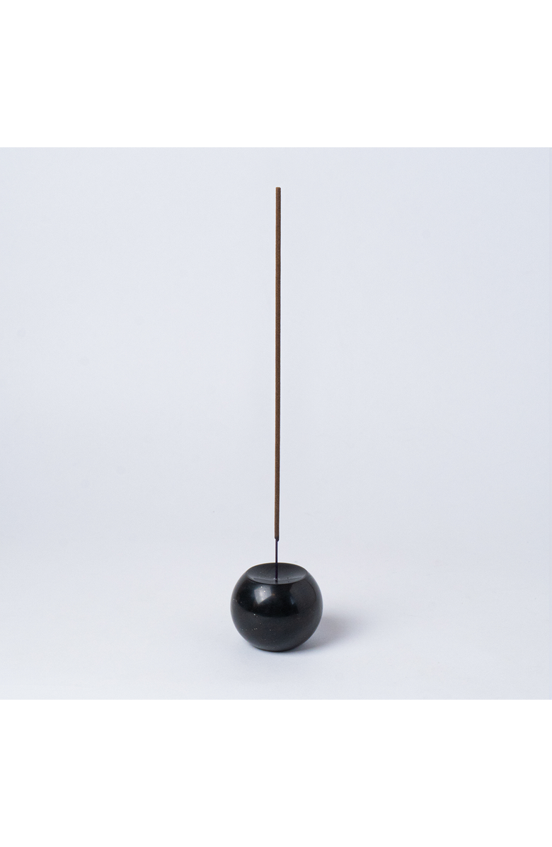 DAR PROYECTOS Gemstone Sphere Incense Holder, Main, color, Black