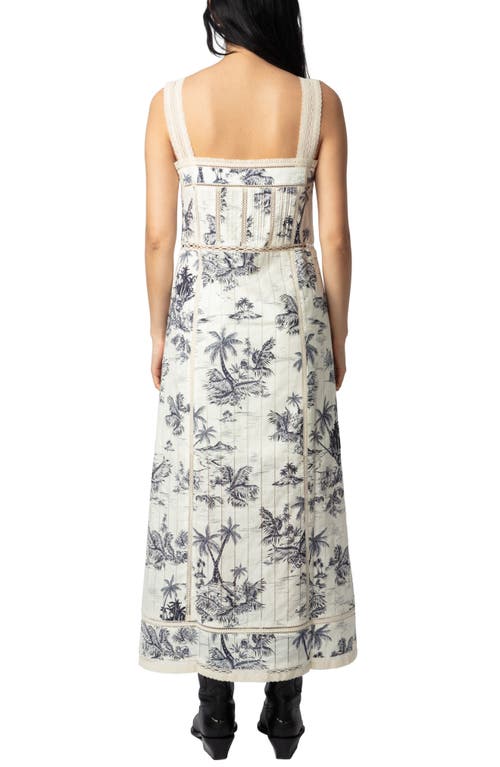 Zadig & Voltaire Womens Renaid Sleeveless Printed Cotton Maxi Dress Ecru