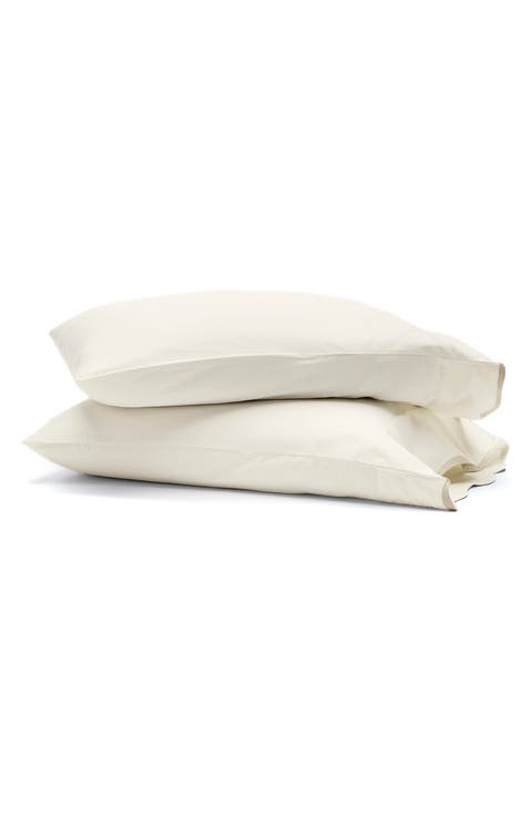 Signature Curved Edge Set of 2 Organic Cotton Pillowcases