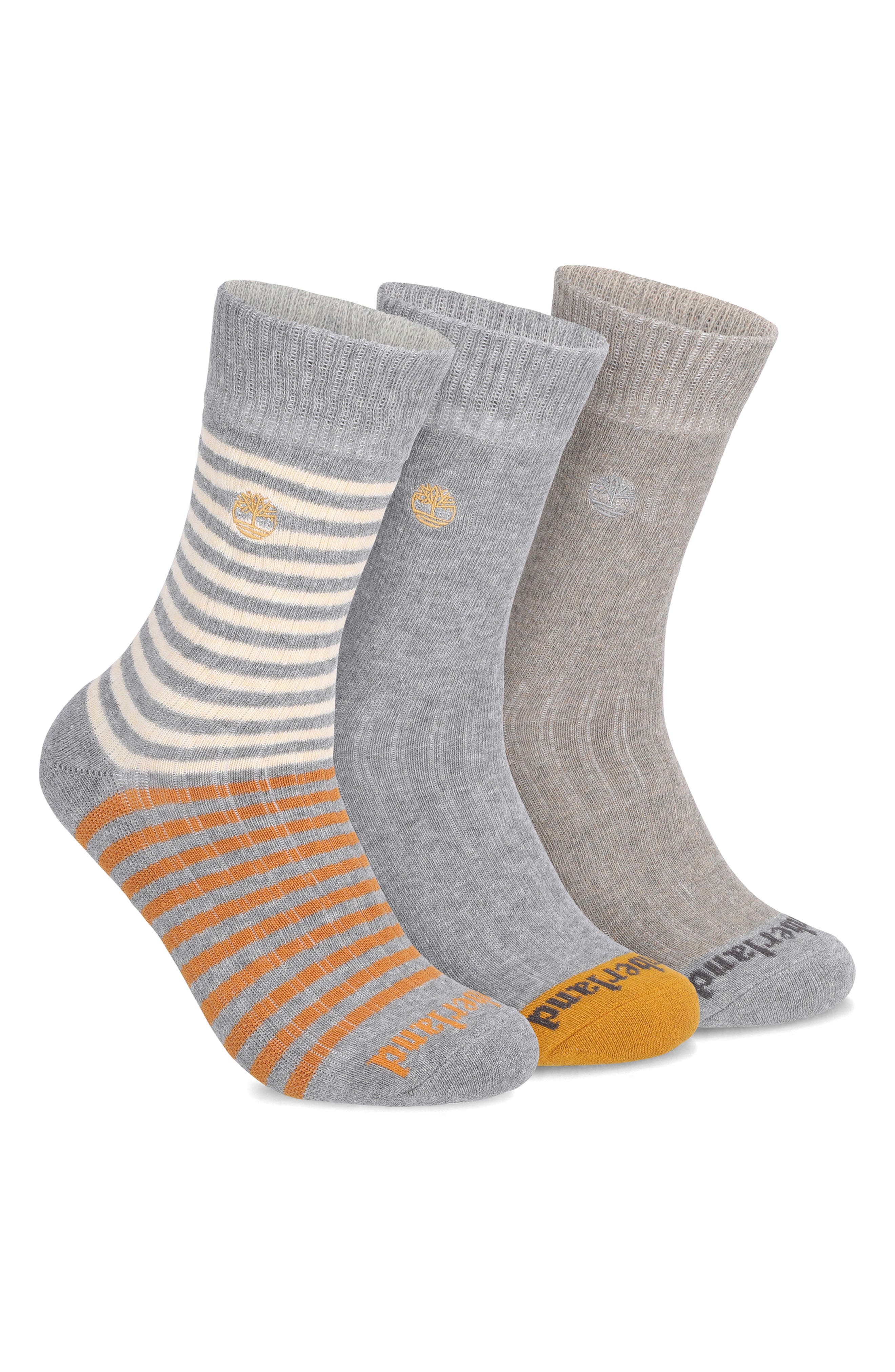 3-Pack Assorted Stripe Drop Needle Crew Socks