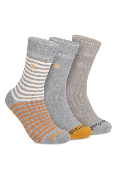 3-Pack Assorted Stripe Drop Needle Crew Socks