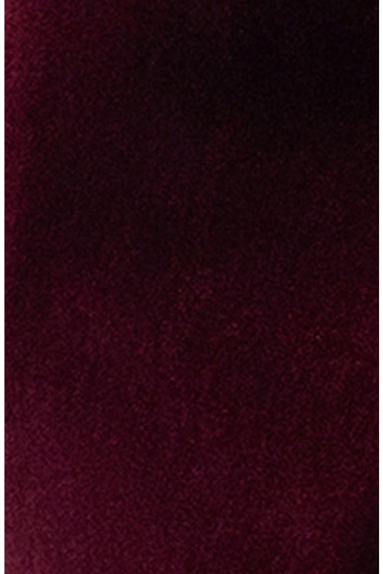 Bow One-Shoulder Mikado Gown, Alternate, color, BURGUNDY