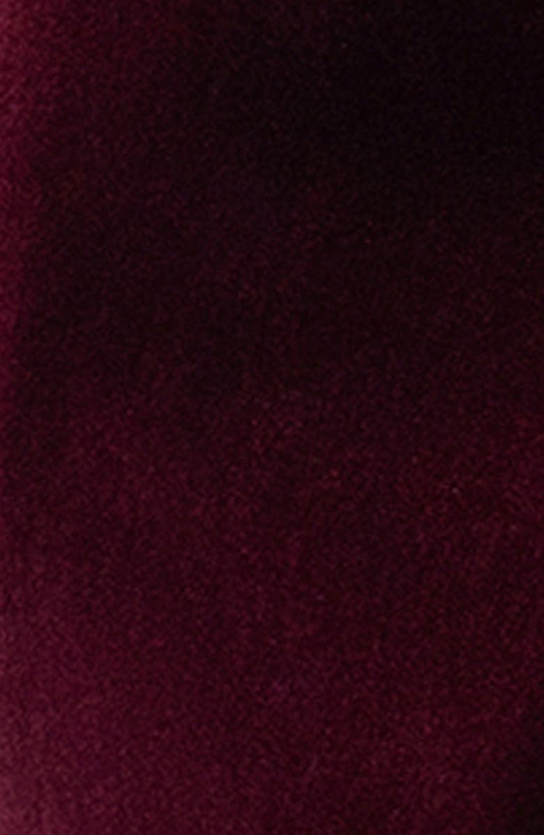 Betsy & Adam Bow One-Shoulder Mikado Gown, Alternate, color, Burgundy