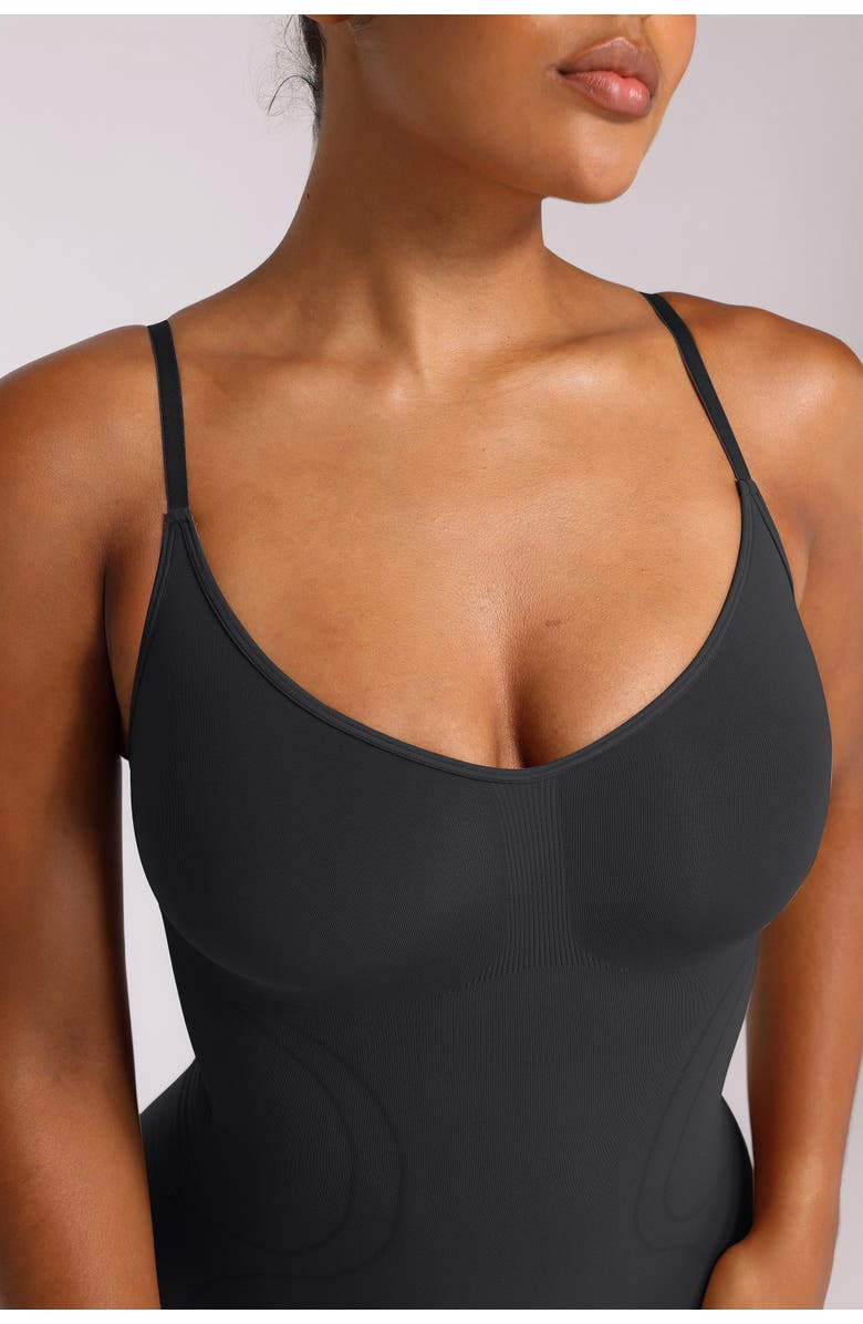 Shapellx Seamless Mid-Thigh Full Shaping Bodysuit, Alternate, color, Black