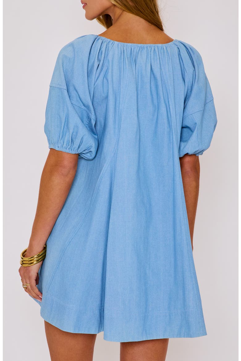 Annabella Denim Minidress, Alternate, color, DENIM