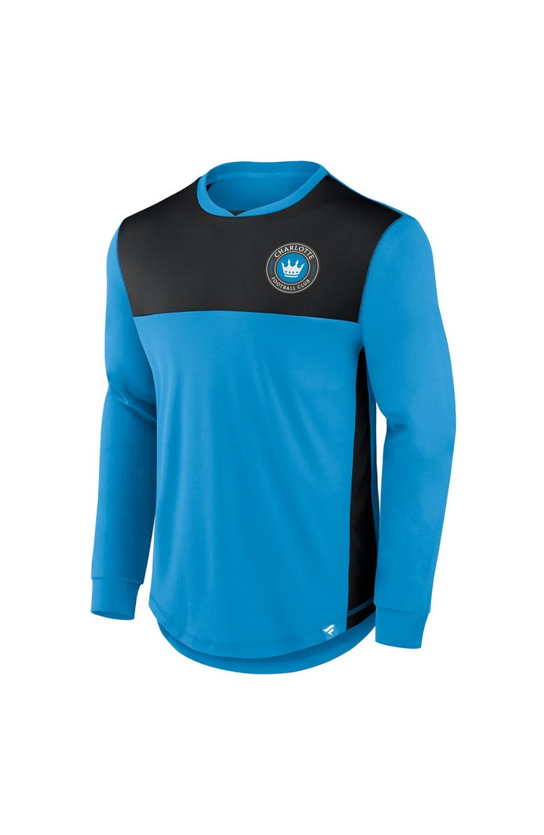 FANATICS Men's Fanatics Branded Blue Charlotte FC Mid Goal Long Sleeve T-Shirt, Alternate, color, 